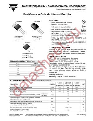 UGB10BCTHE3/45 datasheet  